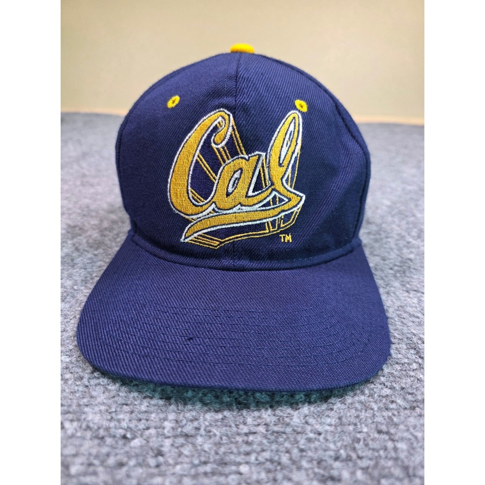 Vintage 90s‎ Cal Golden Bears Hat Mens 7 3/8 Zephyr Graf-X Fitted Navy Blue